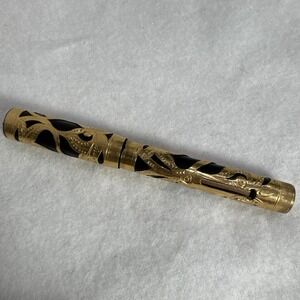 Vintage 1930s Sheaffer Fountain Pen Victorian Filigree Gold Overlay
